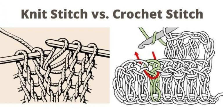 knit stitch and crochet stitch