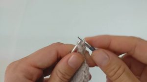 Slipped stitch is passed