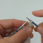 Knitting stitch on the needle
