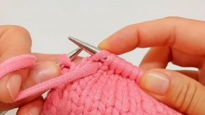 Wrap stitch knitting