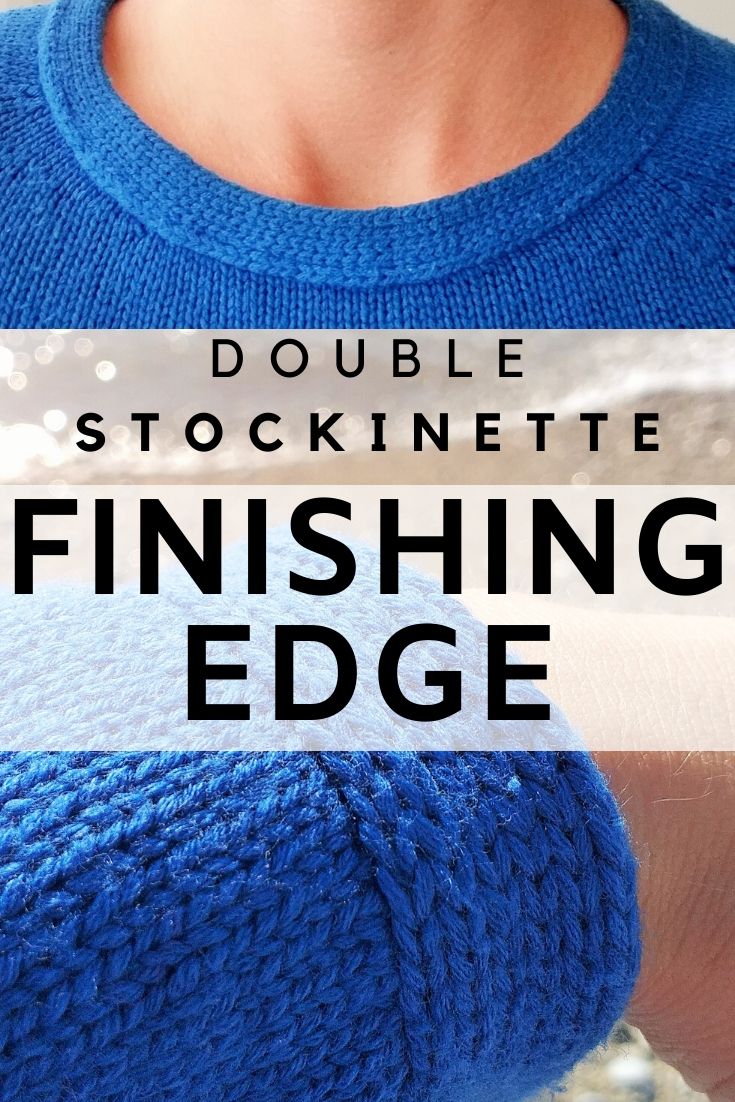 Double stockinette finishing edge