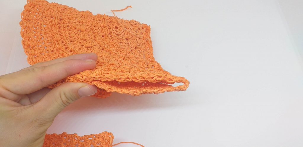 Sewing crochet bag parts