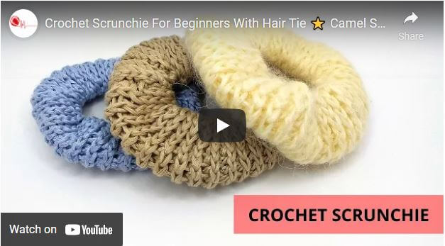 crochet hair scrunchies thumbnail