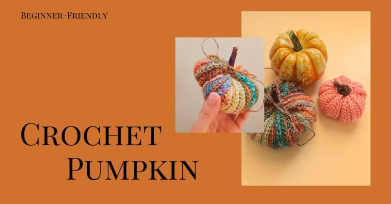 Simple natural looking crochet pumpkin