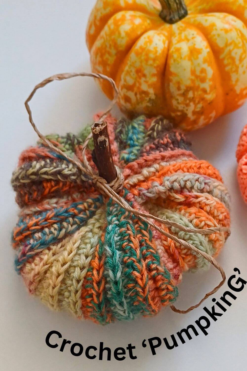 Crochet pumpkin fall decoration