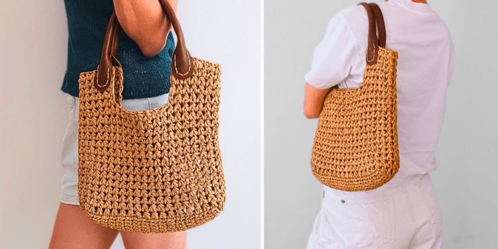 Crochet tote bag